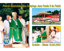 Pocztówka Ojciec Święty Jan Paweł II w Polsce 2002 - Kraków - Błonia II 18.08.2002